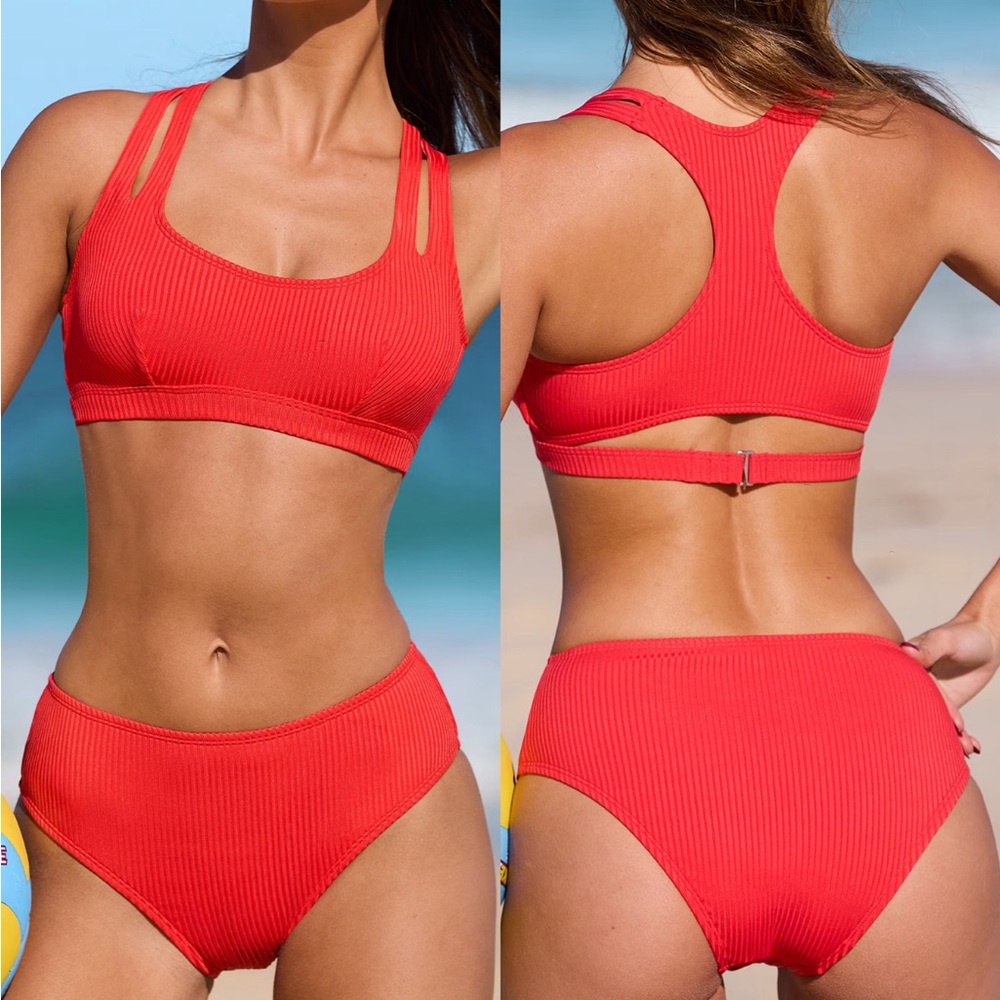 Cupshe Vibrant Red Bikini Set